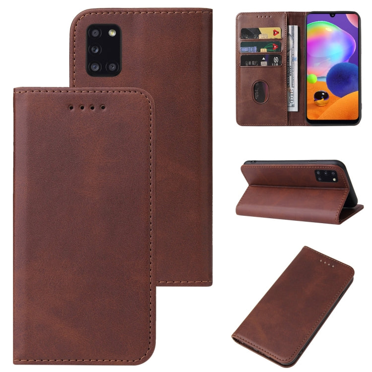For Samsung Galaxy A31 Magnetic Closure Leather Phone Case