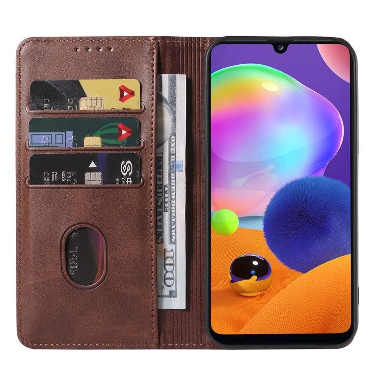 For Samsung Galaxy A31 Magnetic Closure Leather Phone Case
