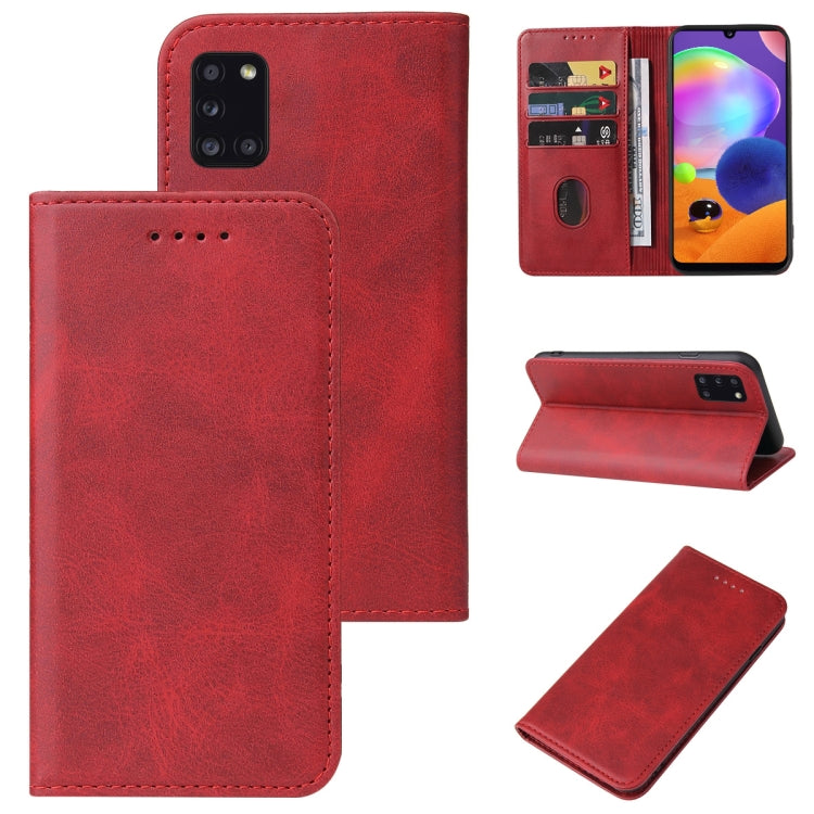 For Samsung Galaxy A31 Magnetic Closure Leather Phone Case