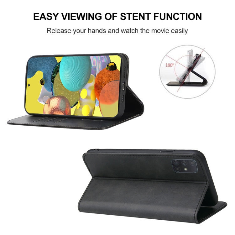 For Samsung Galaxy A51 5G Magnetic Closure Leather Phone Case
