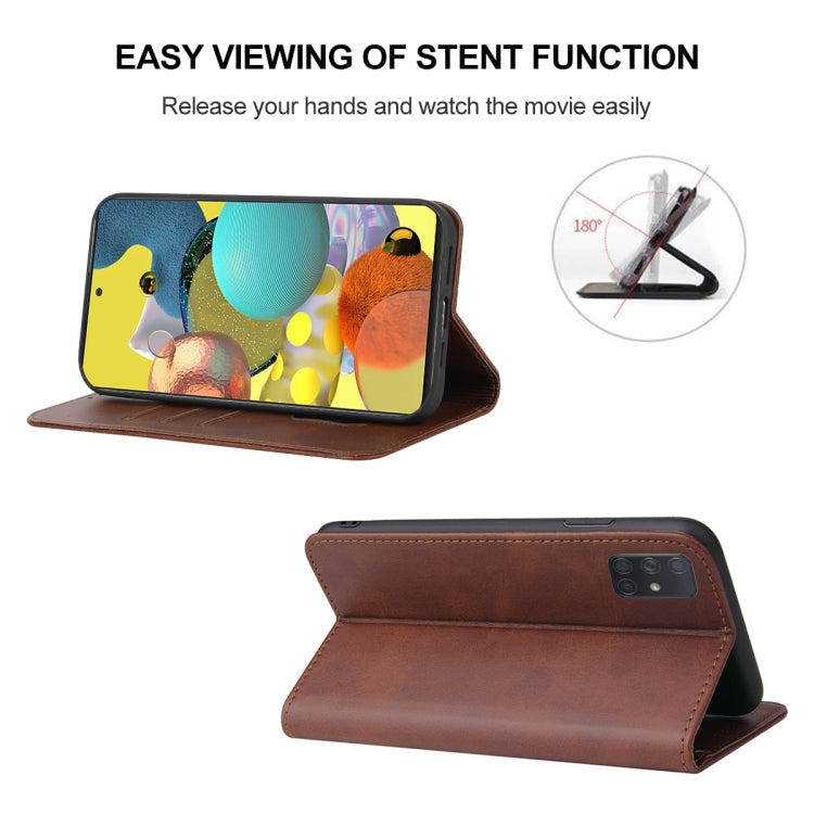 For Samsung Galaxy A51 5G Magnetic Closure Leather Phone Case