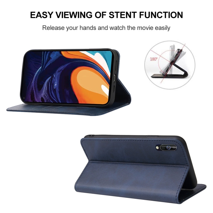For Samsung Galaxy A60 / M40 Magnetic Closure Leather Phone Case