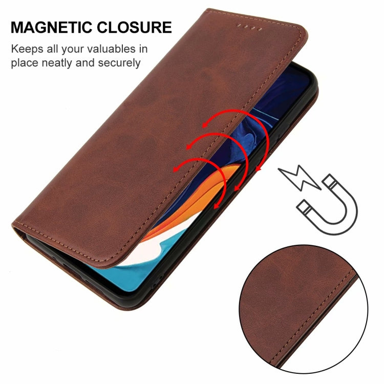 For Samsung Galaxy A60 / M40 Magnetic Closure Leather Phone Case