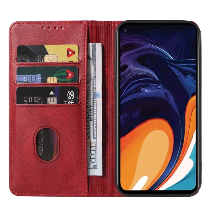 For Samsung Galaxy A60 / M40 Magnetic Closure Leather Phone Case