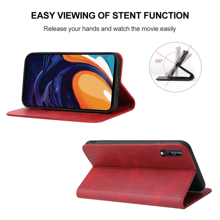For Samsung Galaxy A60 / M40 Magnetic Closure Leather Phone Case