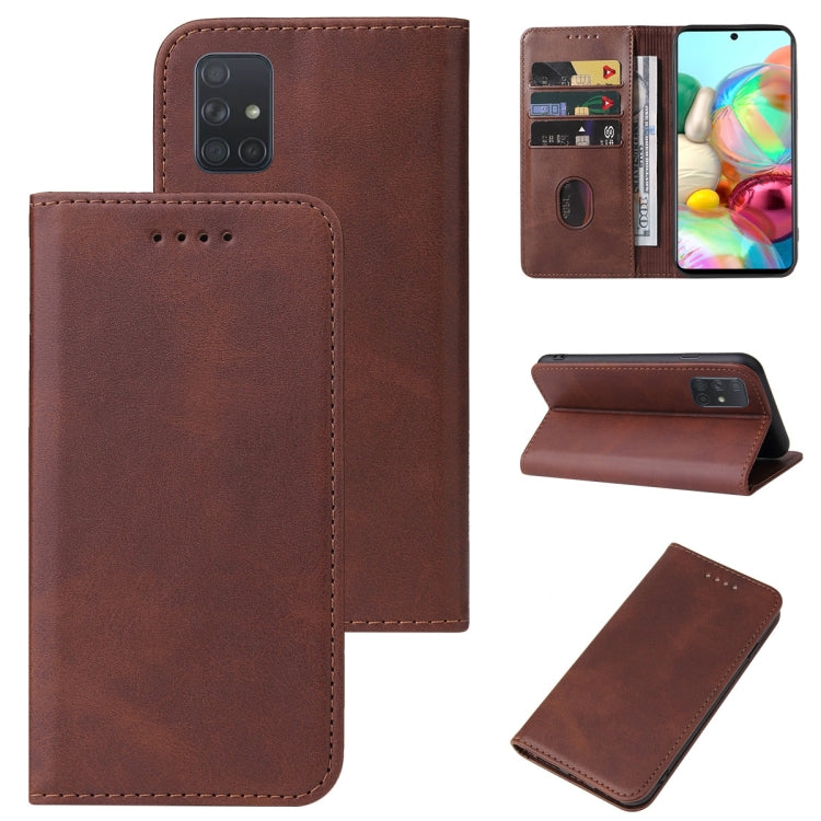 For Samsung Galaxy A71 4G Magnetic Closure Leather Phone Case