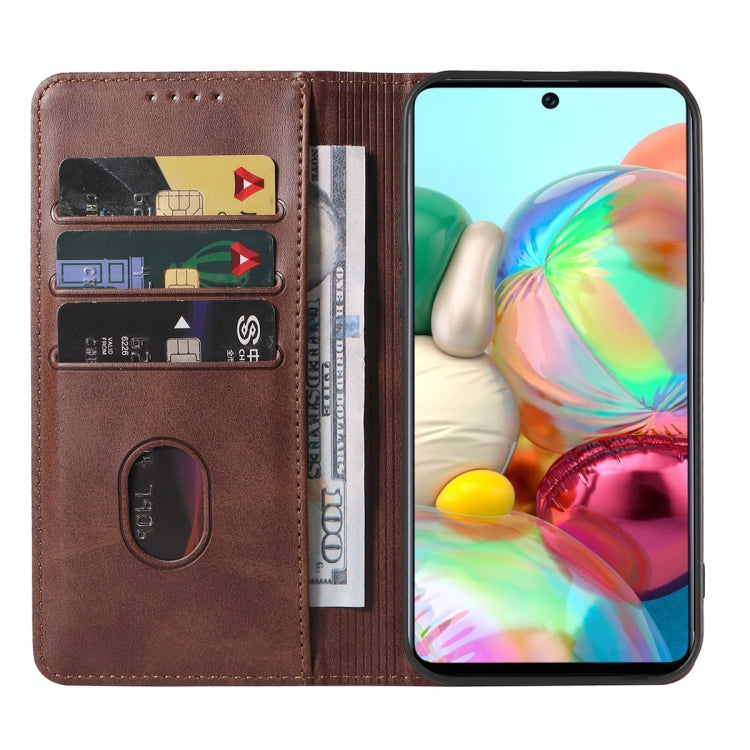 For Samsung Galaxy A71 4G Magnetic Closure Leather Phone Case