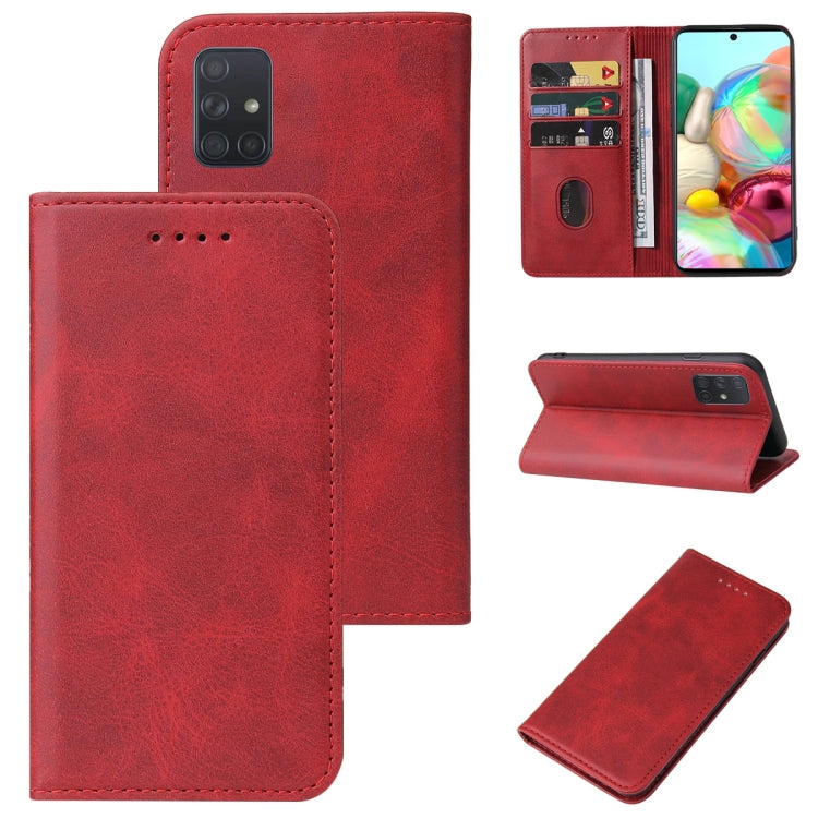 For Samsung Galaxy A71 4G Magnetic Closure Leather Phone Case
