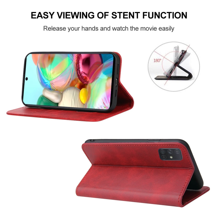 For Samsung Galaxy A71 4G Magnetic Closure Leather Phone Case