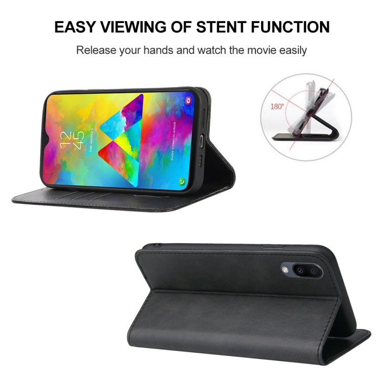For Samsung Galaxy M20 Magnetic Closure Leather Phone Case