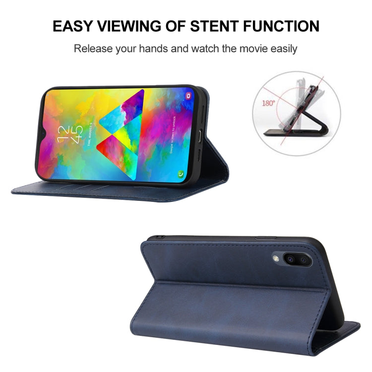 For Samsung Galaxy M20 Magnetic Closure Leather Phone Case