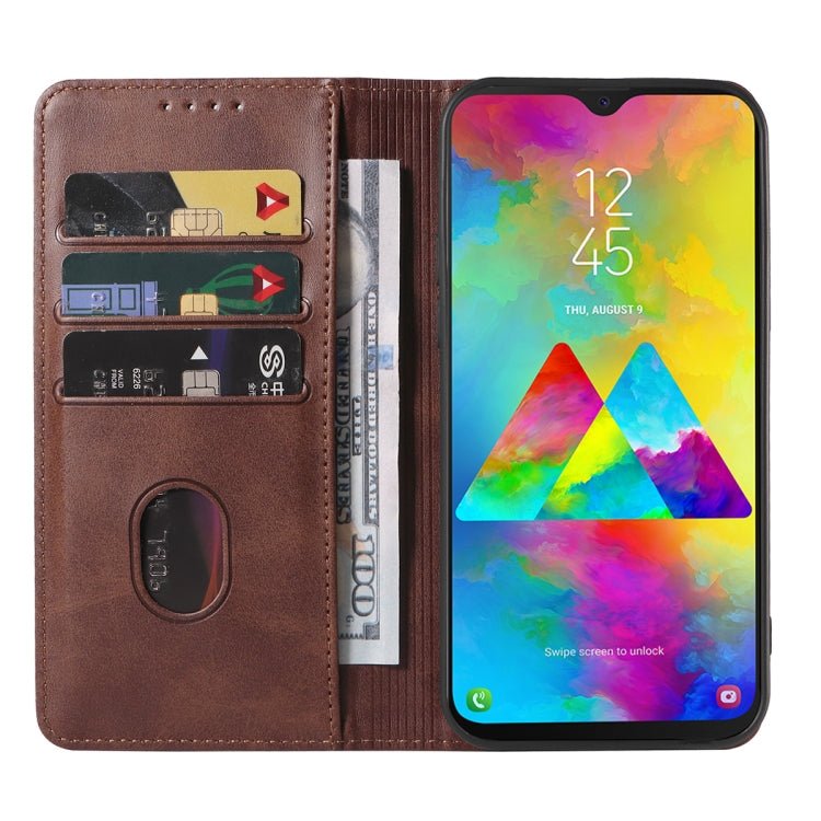 For Samsung Galaxy M20 Magnetic Closure Leather Phone Case