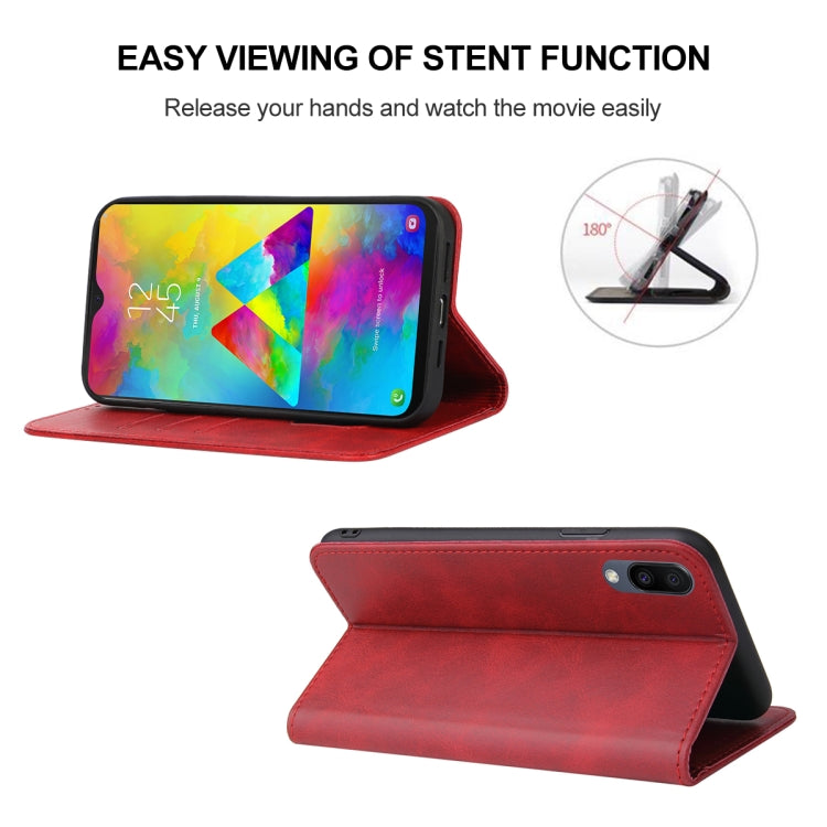 For Samsung Galaxy M20 Magnetic Closure Leather Phone Case
