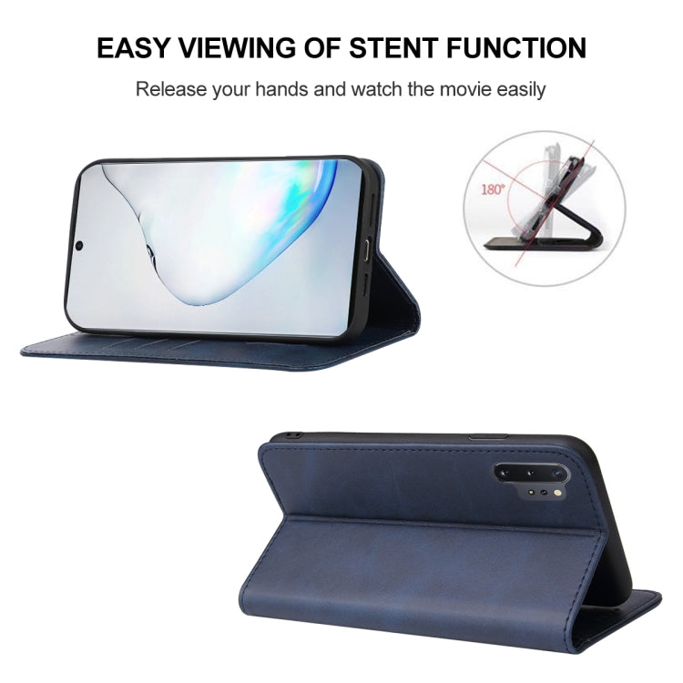 For Samsung Galaxy Note10+ Magnetic Closure Leather Phone Case