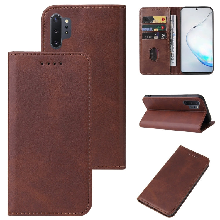 For Samsung Galaxy Note10+ Magnetic Closure Leather Phone Case