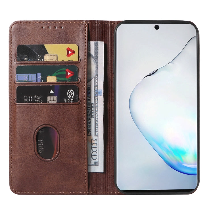 For Samsung Galaxy Note10+ Magnetic Closure Leather Phone Case