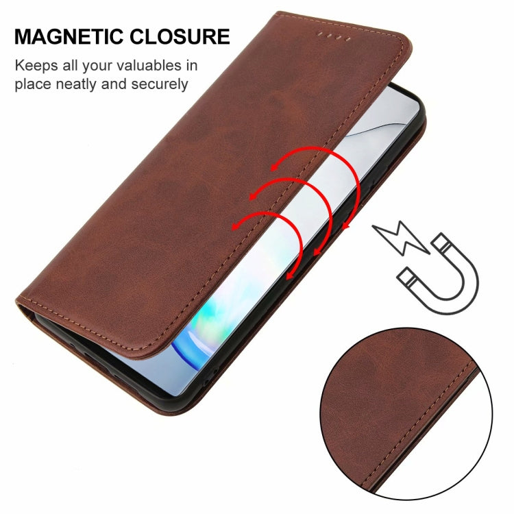 For Samsung Galaxy Note10+ Magnetic Closure Leather Phone Case