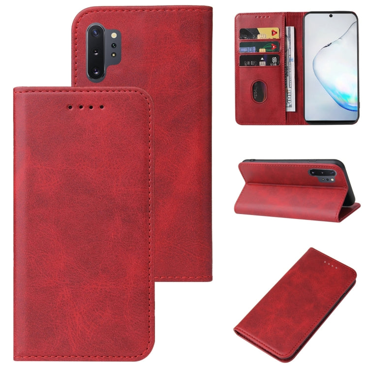 For Samsung Galaxy Note10+ Magnetic Closure Leather Phone Case