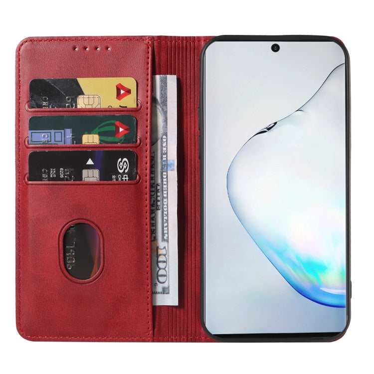 For Samsung Galaxy Note10+ Magnetic Closure Leather Phone Case