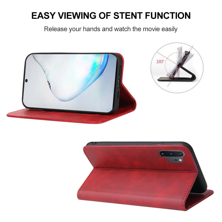 For Samsung Galaxy Note10+ Magnetic Closure Leather Phone Case