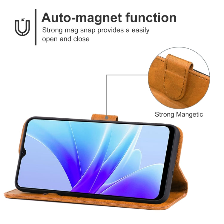 For OPPO A57s Leather Phone Case