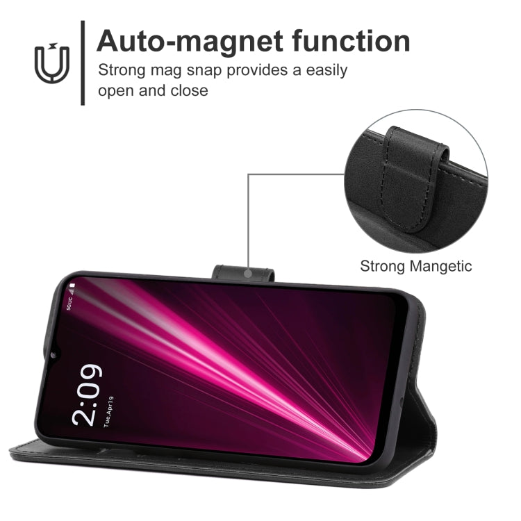 For T-Mobile REVVL 6 5G Leather Phone Case