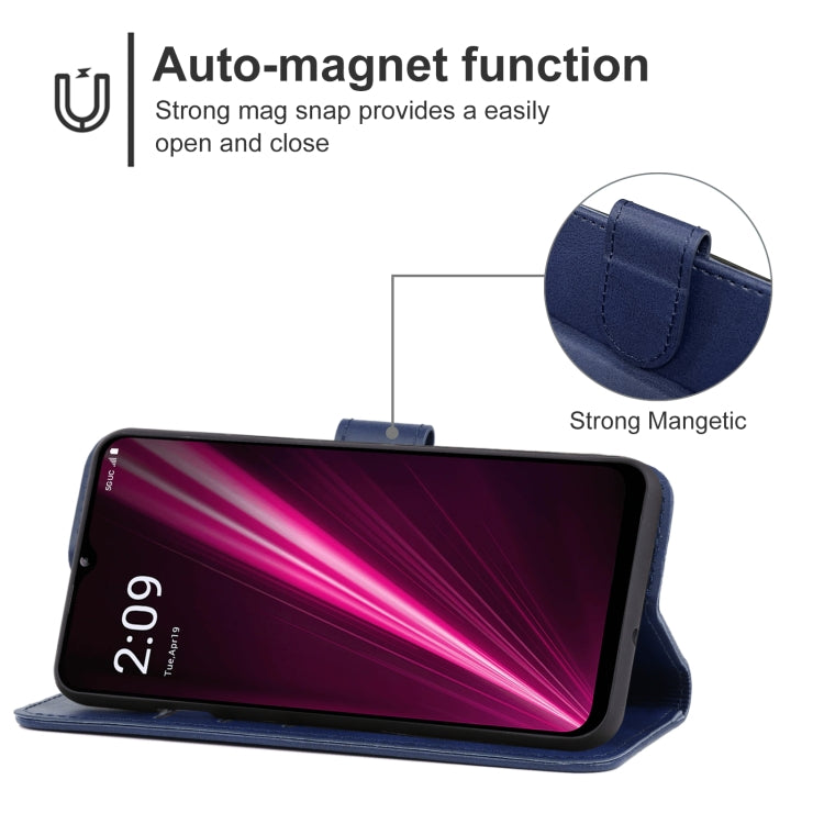 For T-Mobile REVVL 6 5G Leather Phone Case