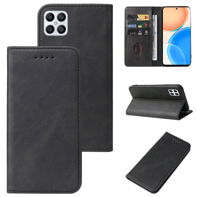For Honor X8 Magnetic Closure Leather Phone Case