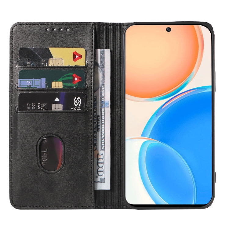 For Honor X8 Magnetic Closure Leather Phone Case