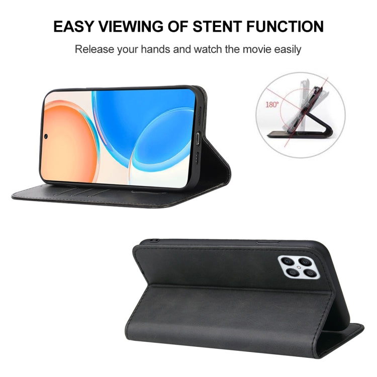 For Honor X8 Magnetic Closure Leather Phone Case