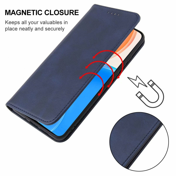 For Honor X8 Magnetic Closure Leather Phone Case