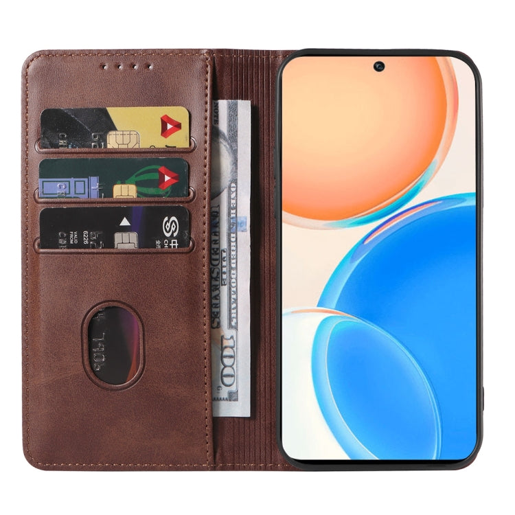 For Honor X8 Magnetic Closure Leather Phone Case