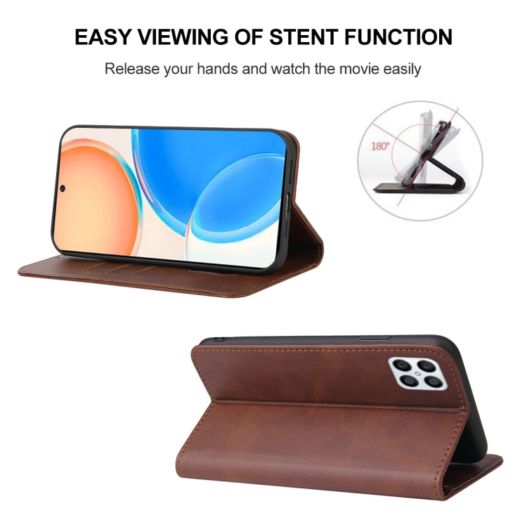 For Honor X8 Magnetic Closure Leather Phone Case