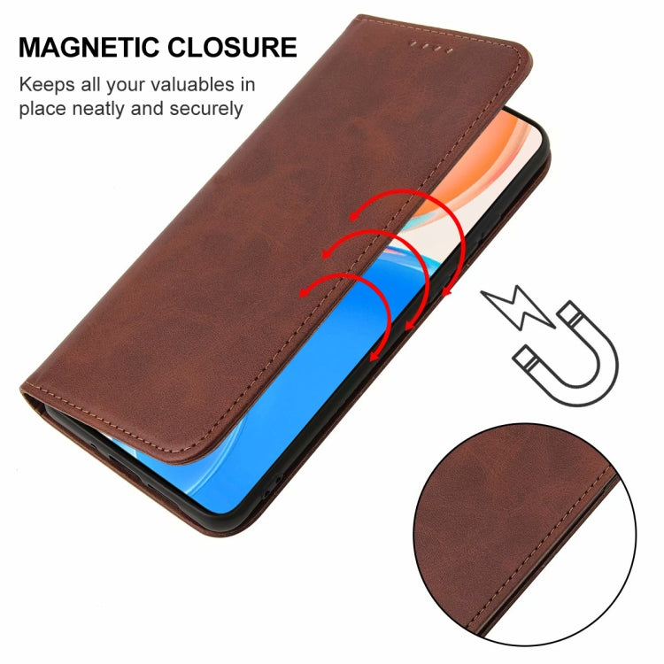 For Honor X8 Magnetic Closure Leather Phone Case