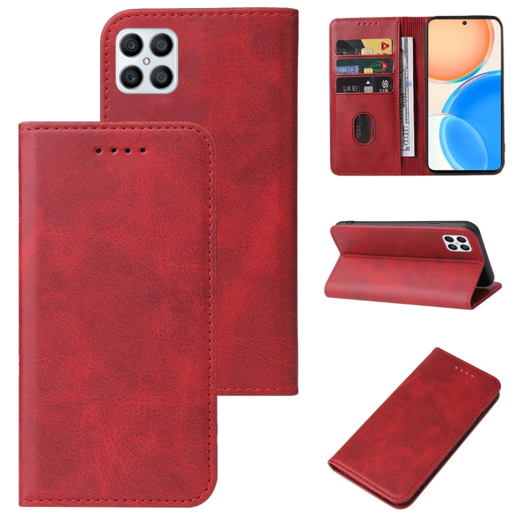 For Honor X8 Magnetic Closure Leather Phone Case