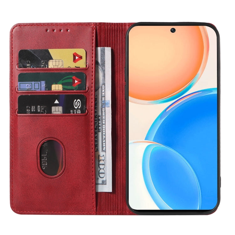 For Honor X8 Magnetic Closure Leather Phone Case