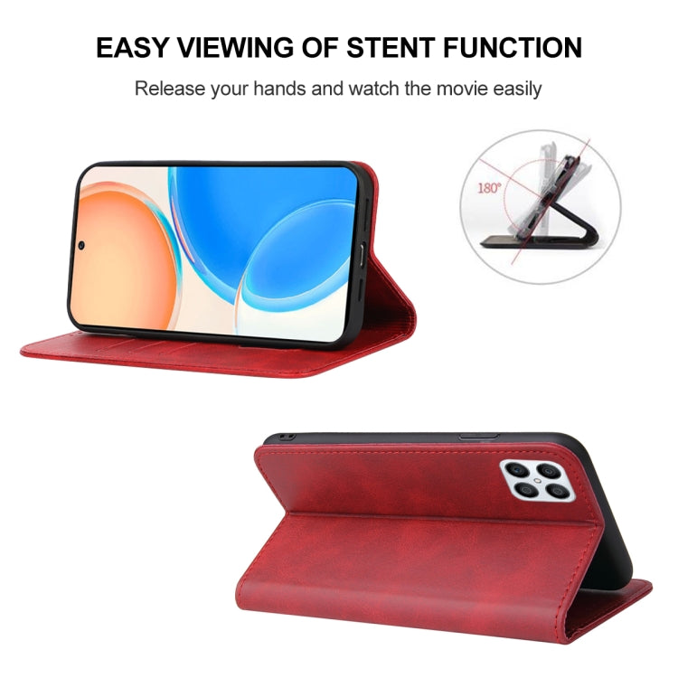 For Honor X8 Magnetic Closure Leather Phone Case