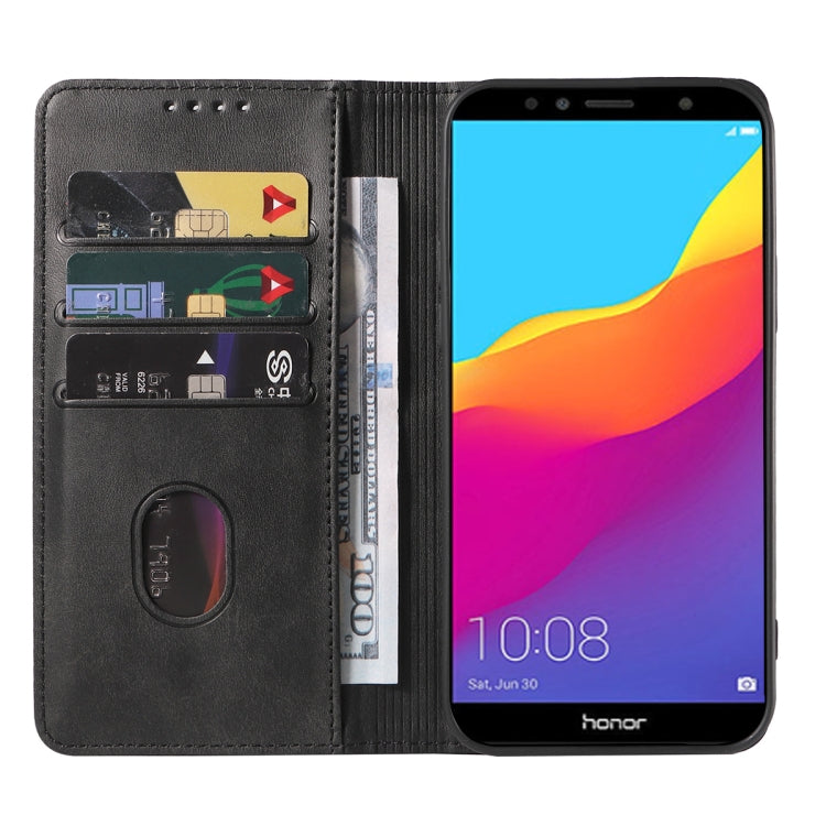 For Honor 7A Pro Magnetic Closure Leather Phone Case