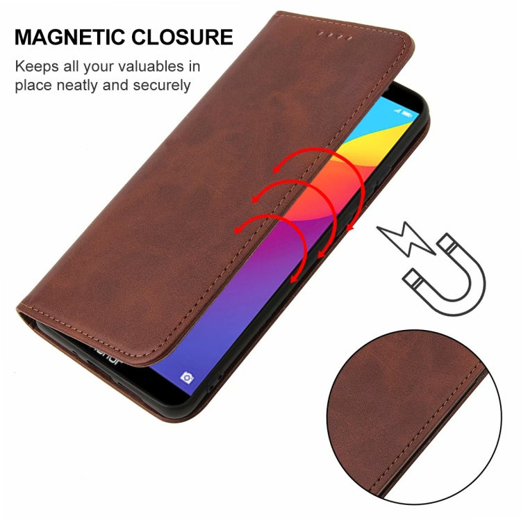 For Honor 7A Pro Magnetic Closure Leather Phone Case
