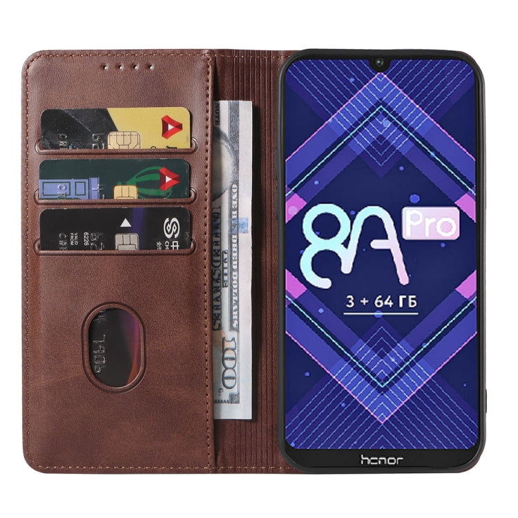 For Honor 8A Pro Magnetic Closure Leather Phone Case