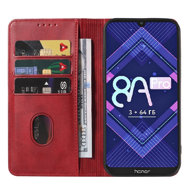 For Honor 8A Pro Magnetic Closure Leather Phone Case