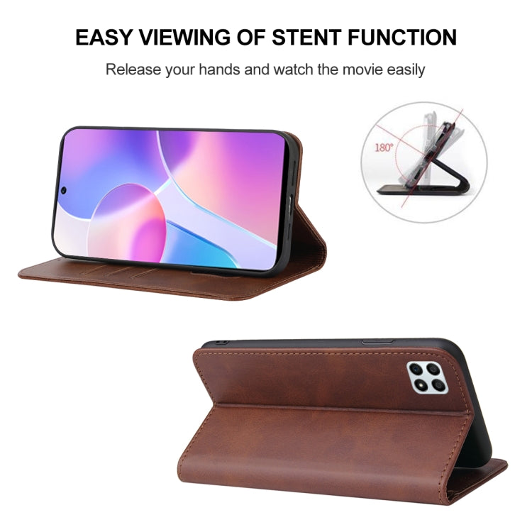 For Honor 30i Magnetic Closure Leather Phone Case