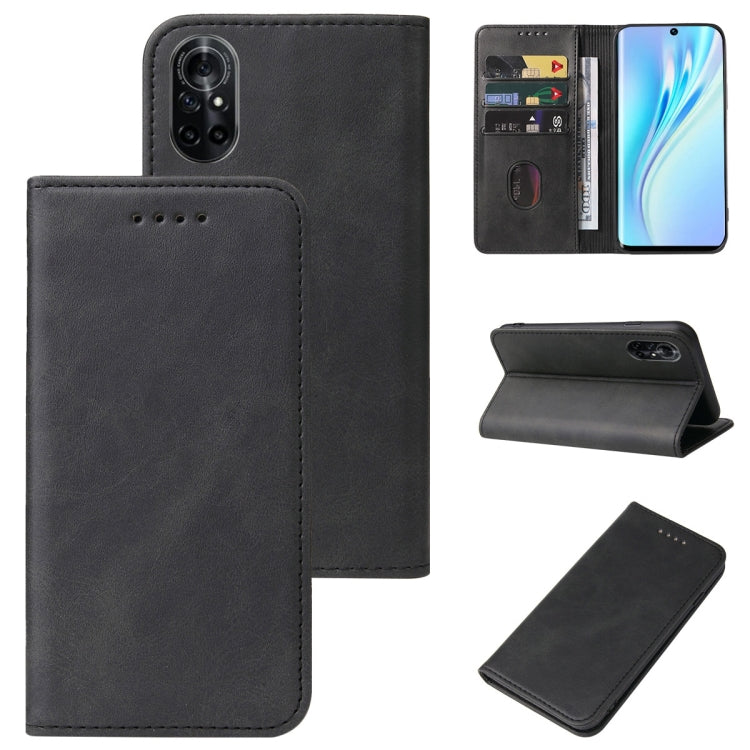 For Honor V40 Lite Magnetic Closure Leather Phone Case