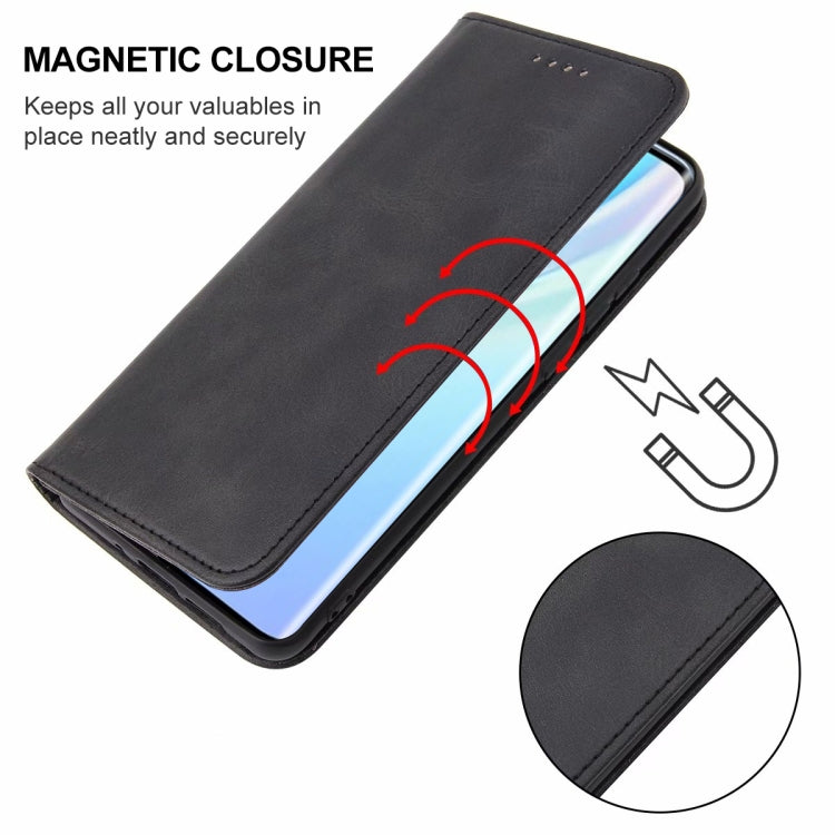 For Honor V40 Lite Magnetic Closure Leather Phone Case