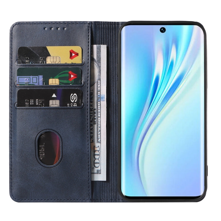 For Honor V40 Lite Magnetic Closure Leather Phone Case