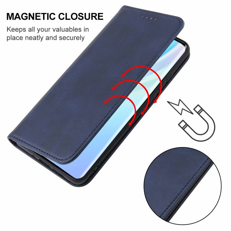 For Honor V40 Lite Magnetic Closure Leather Phone Case