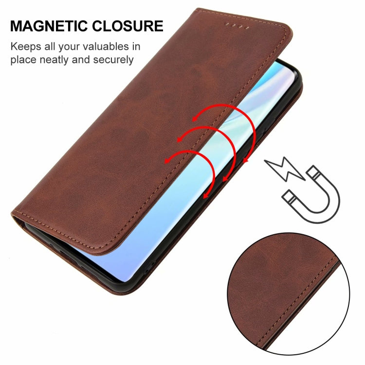 For Honor V40 Lite Magnetic Closure Leather Phone Case
