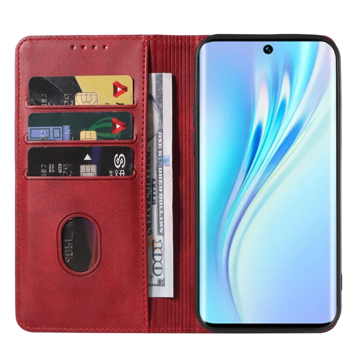 For Honor V40 Lite Magnetic Closure Leather Phone Case