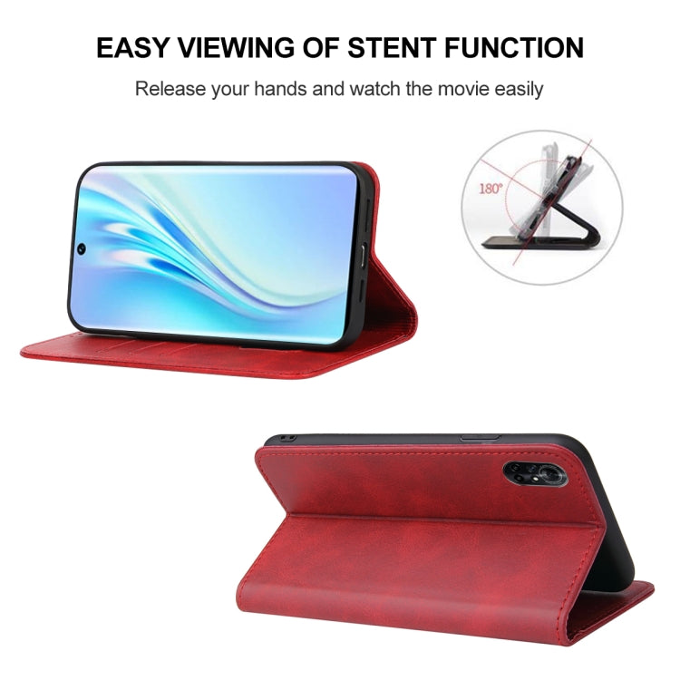 For Honor V40 Lite Magnetic Closure Leather Phone Case