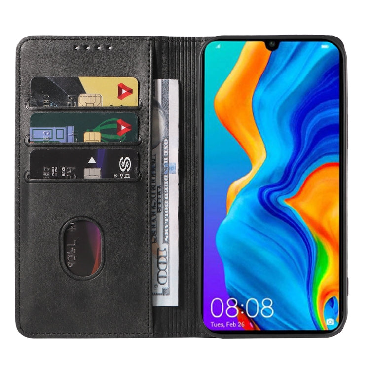 For Huawei Nova 4e Magnetic Closure Leather Phone Case